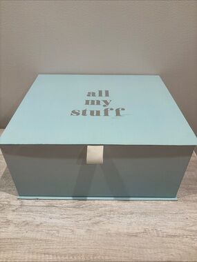 Light Blue 'all my stuff' Storage Box